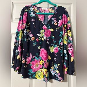 Pink Lily floral top